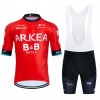 Set Fietsshirt + Korte Koersbroek 2024 Arkea-B B Hotels Rood